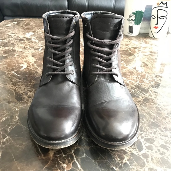 $215 Kurt Geiger Leather/Fabric Lace Up Boots main image 7
